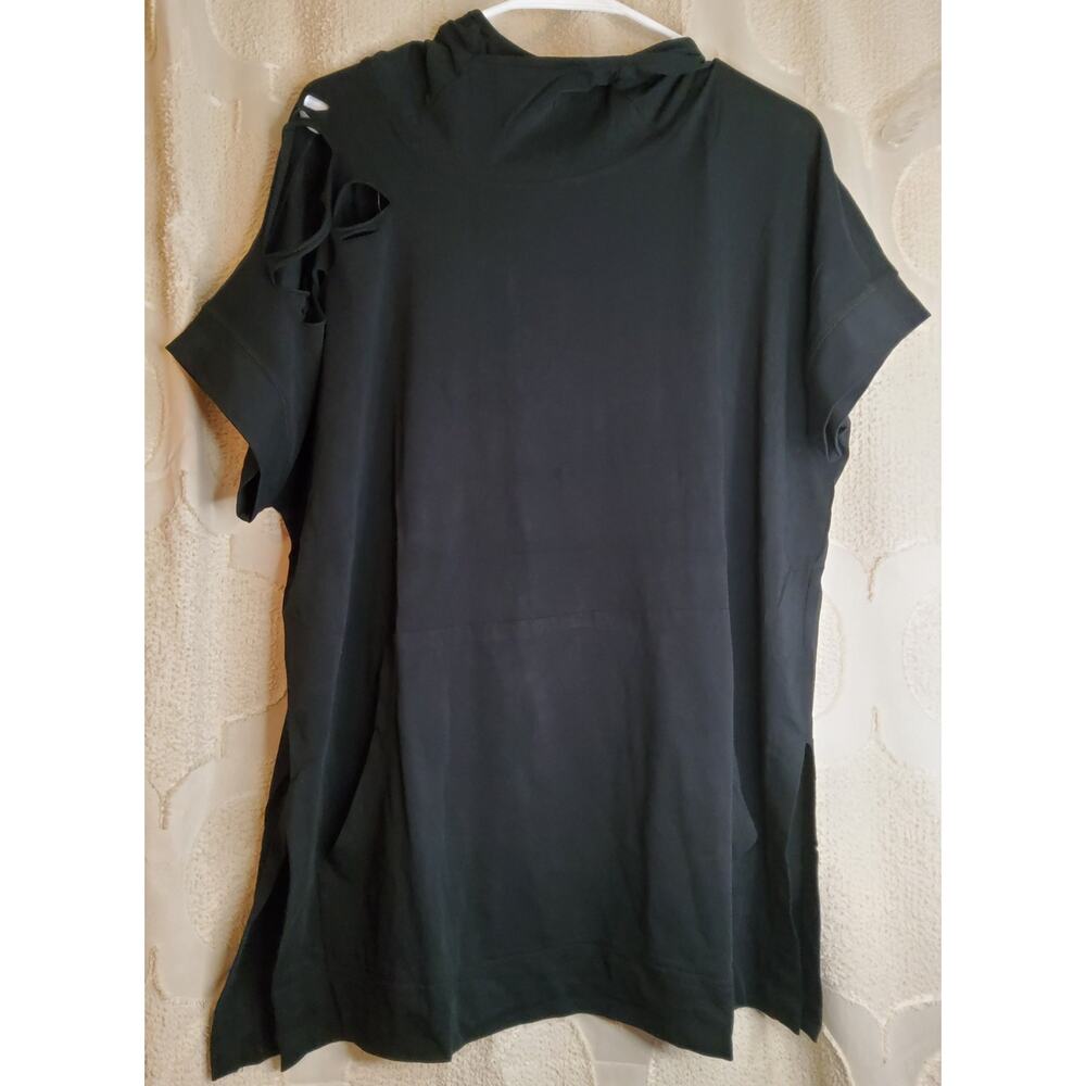 #768 Brand New W/ Tags Mono B Shoulder Cut Out W/ Hoodie & Front Pocket Size M/L